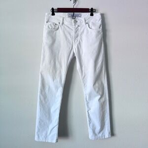 JACOB COHEN Size 31 Men's White Corduroy Jeans Style 688 Tailored Luxury